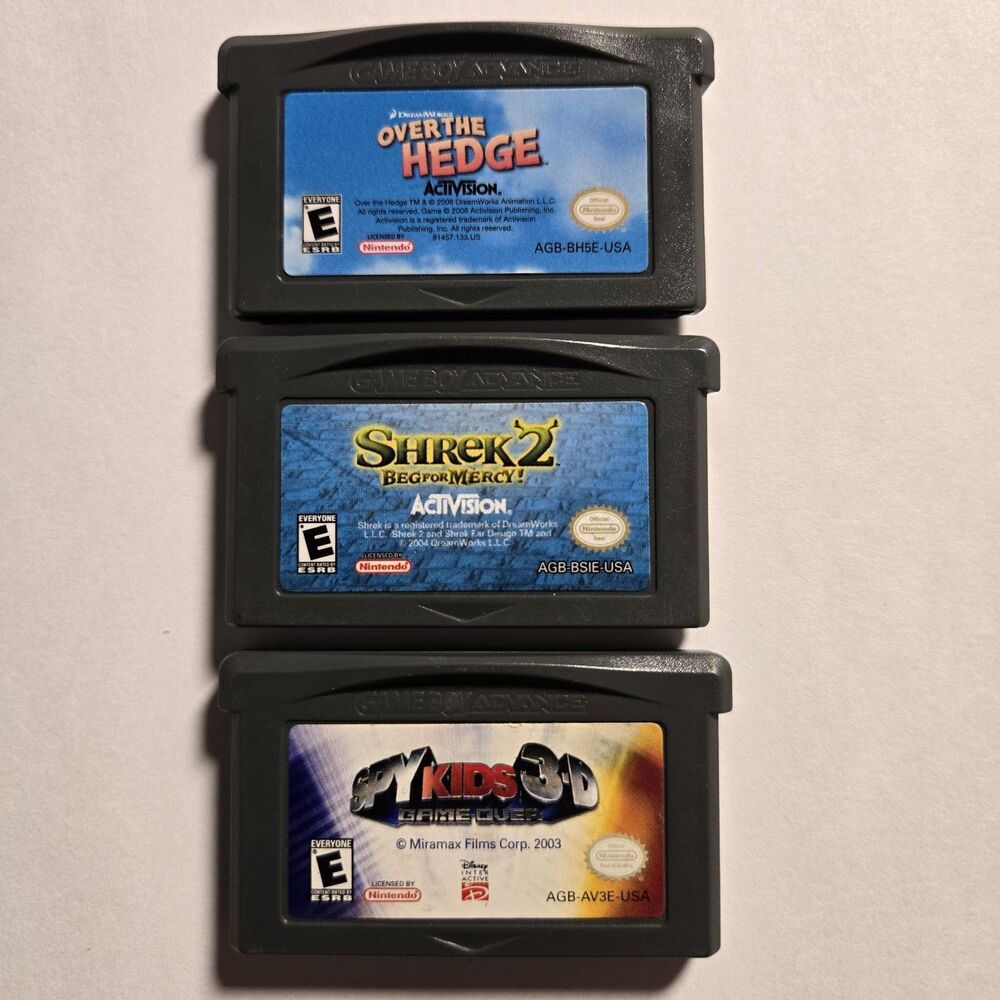 Game Boy Advance Bundle: Spy Kids 3-D, Over The Hedge & Shrek 2 Game Only
